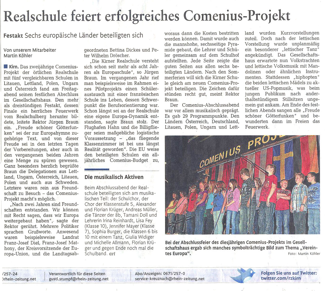 Comenius Projekt sajtó